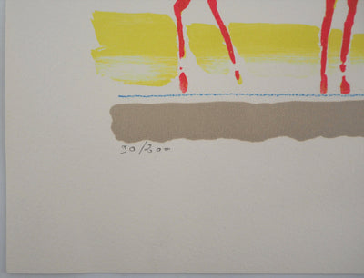 Paul GUIRAMAND : Deux cavaliers - Lithographie (détail)