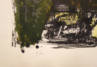 Paul GUIRAMAND : Homme au bilboquet - Lithographie (détail)
