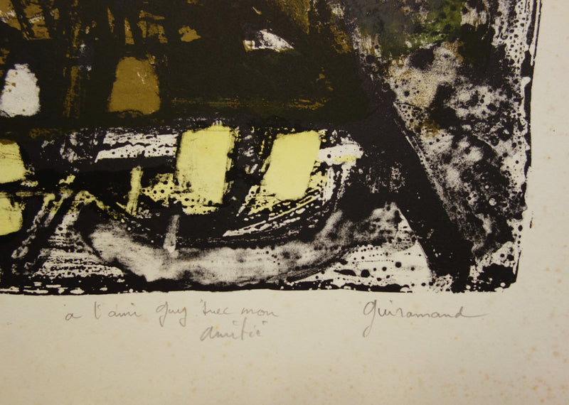 Paul GUIRAMAND : Homme au bilboquet - Lithographie (détail)