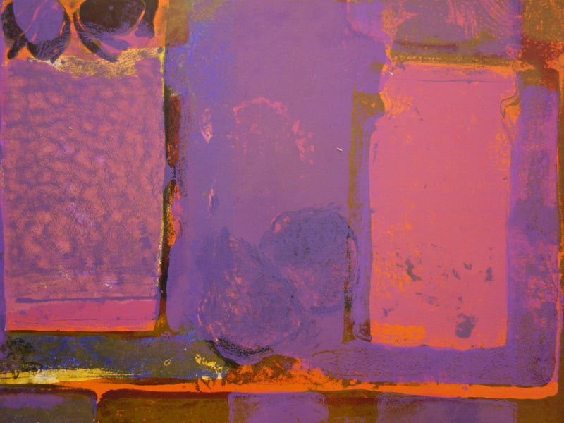 Paul GUIRAMAND : Nature morte au bouquet - Lithographie (détail)