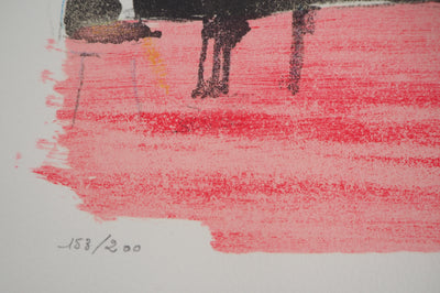 Paul GUIRAMAND : Le Pianiste - Lithographie (détail)