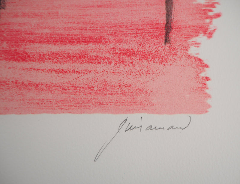 Paul GUIRAMAND : Le Pianiste - Lithographie (détail)
