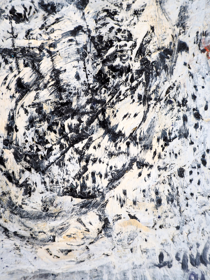 Dyap GULER : Portrait masculin sphérique et abstrait - Tableau (détail)