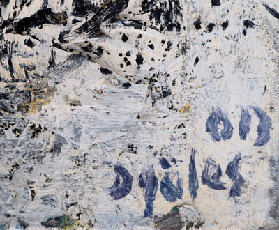 Dyap GULER : Profil d'homme fragmenté, abstraction - Tableau (détail)