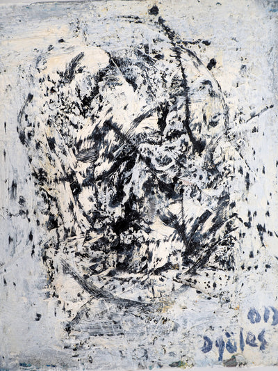Dyap GULER : Profil d'homme fragmenté, abstraction - Tableau (détail)