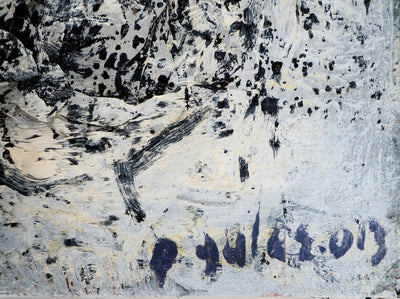 Dyap GULER : Tête de mort abstraite - Tableau (détail)