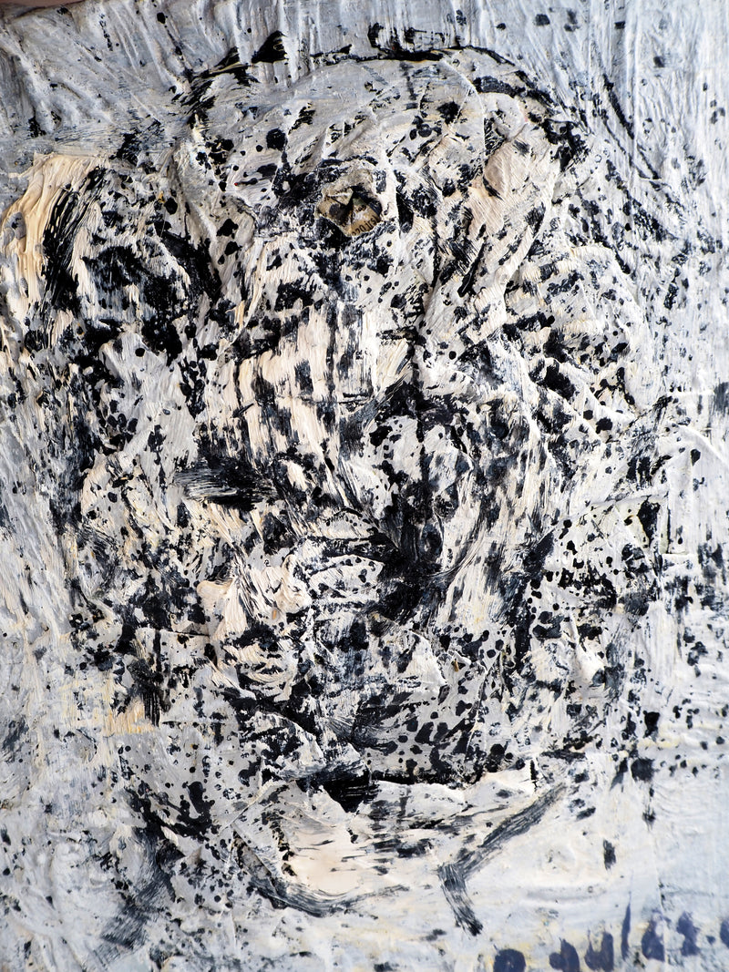 Dyap GULER : Tête de mort abstraite - Tableau (détail)