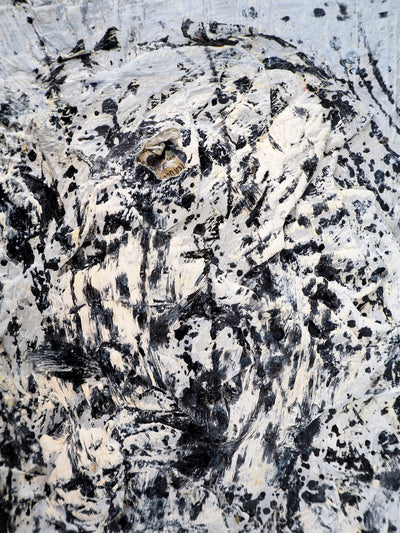 Dyap GULER : Tête de mort abstraite - Tableau (détail)