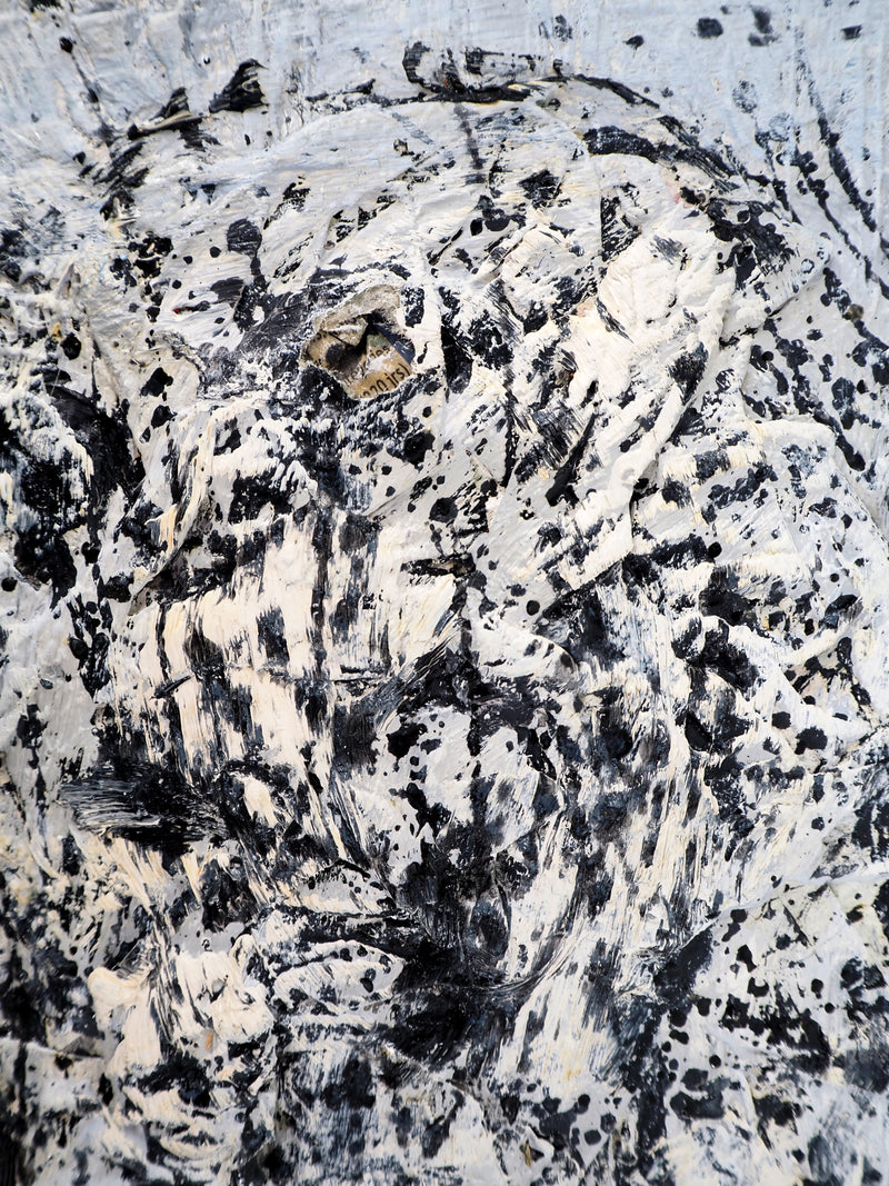 Dyap GULER : Tête de mort abstraite - Tableau (détail)