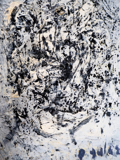 Dyap GULER : Tête de mort abstraite - Tableau (détail)