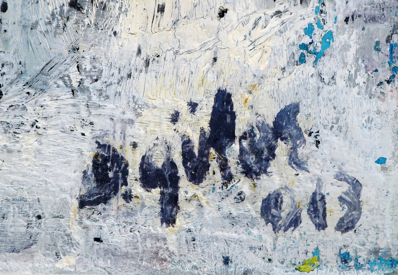 Dyap GULER : Visage masculin décomposé et abstrait - Tableau (détail)