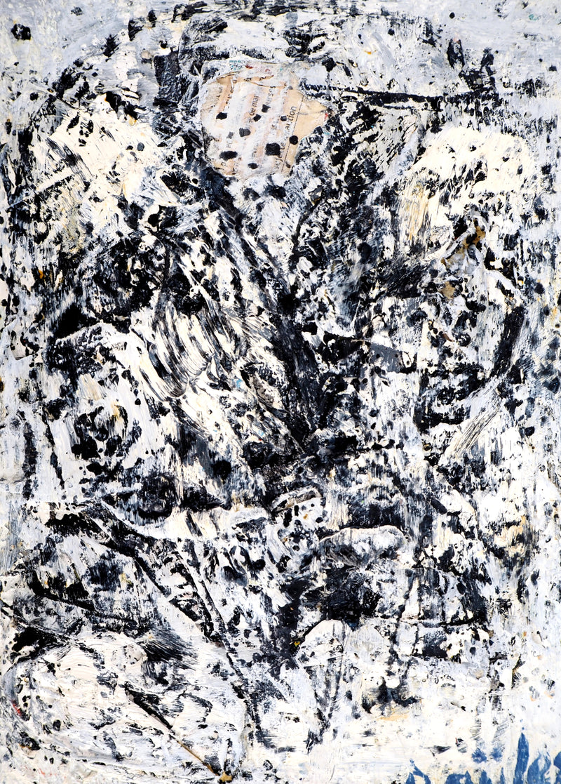 Dyap GULER : Visage masculin Art Brut - Tableau (détail)