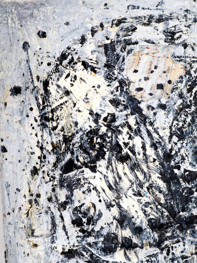 Dyap GULER : Visage masculin Art Brut - Tableau (détail)