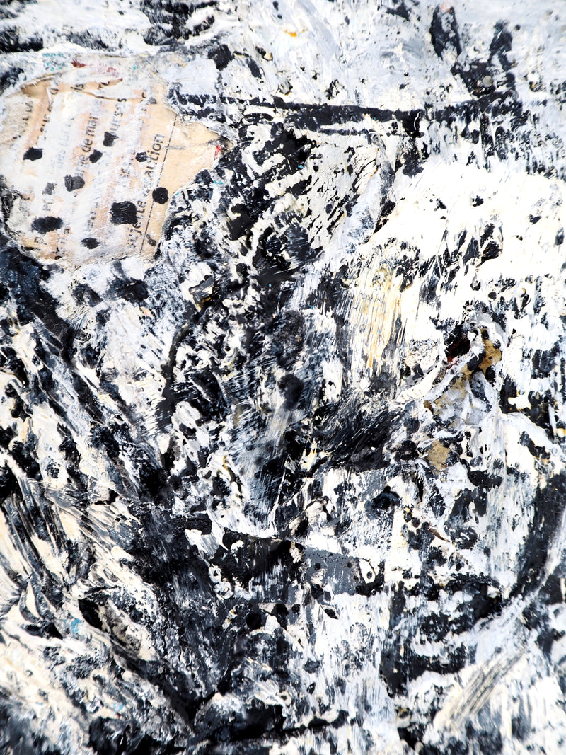 Dyap GULER : Visage masculin Art Brut - Tableau (détail)