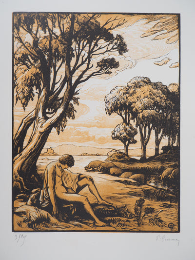 Pierre GUSMAN : L'enfant prodigue, 1920 - Gravure sur bois