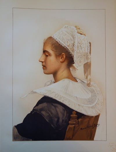 Maximilienne GUYON : La coiffe en dentelles - Lithographie