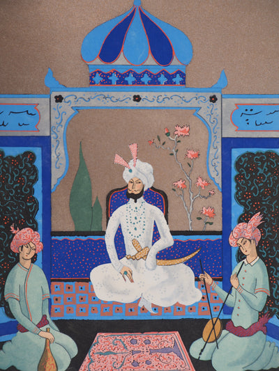 Édouard HALOUZE : Conversations - Lithographie (détail)