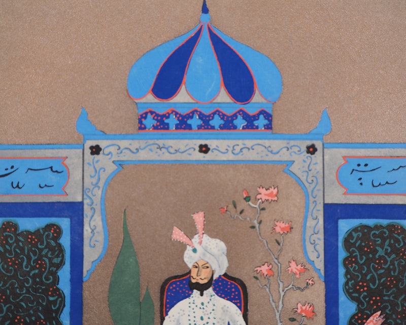 Édouard HALOUZE : Conversations - Lithographie (détail)
