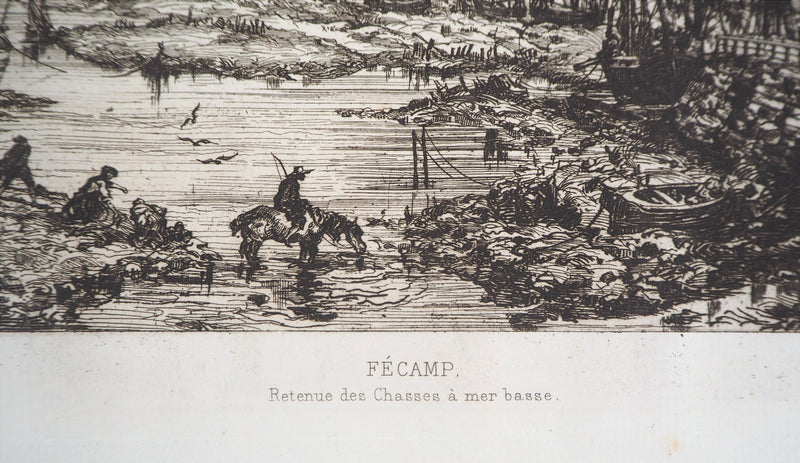 Victor HAMEL : Fécamp, 1872 - Gravure (détail)
