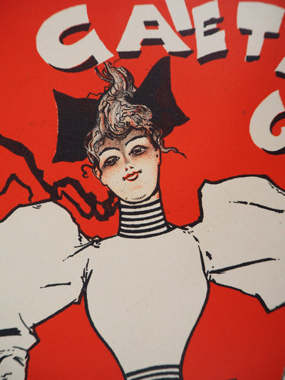 Dudley HARDY : Fille gaie (A Gaiety Girl), 1895 - Affiche (détail)