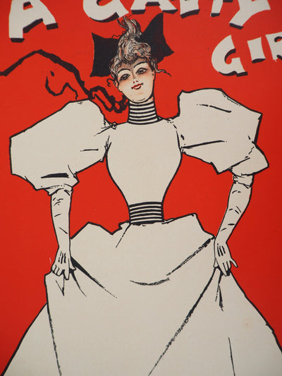 Dudley HARDY : Fille gaie (A Gaiety Girl), 1895 - Affiche (détail)