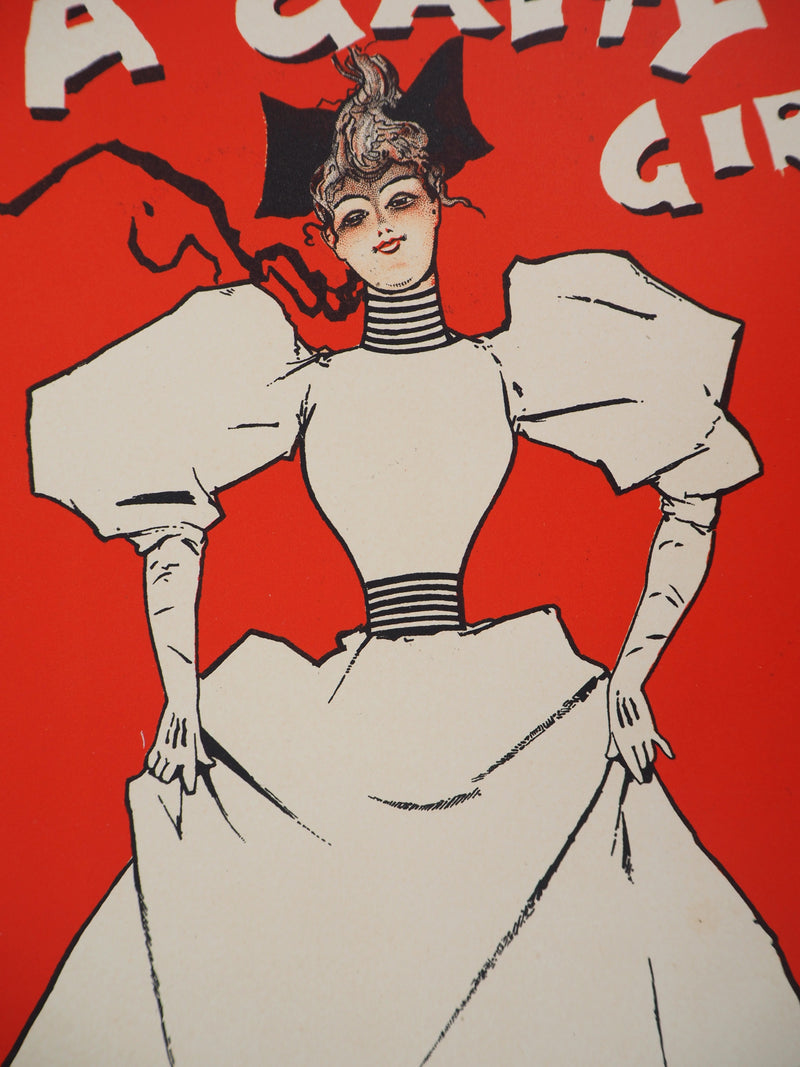 Dudley HARDY : Fille gaie (A Gaiety Girl), 1895 - Affiche (détail)