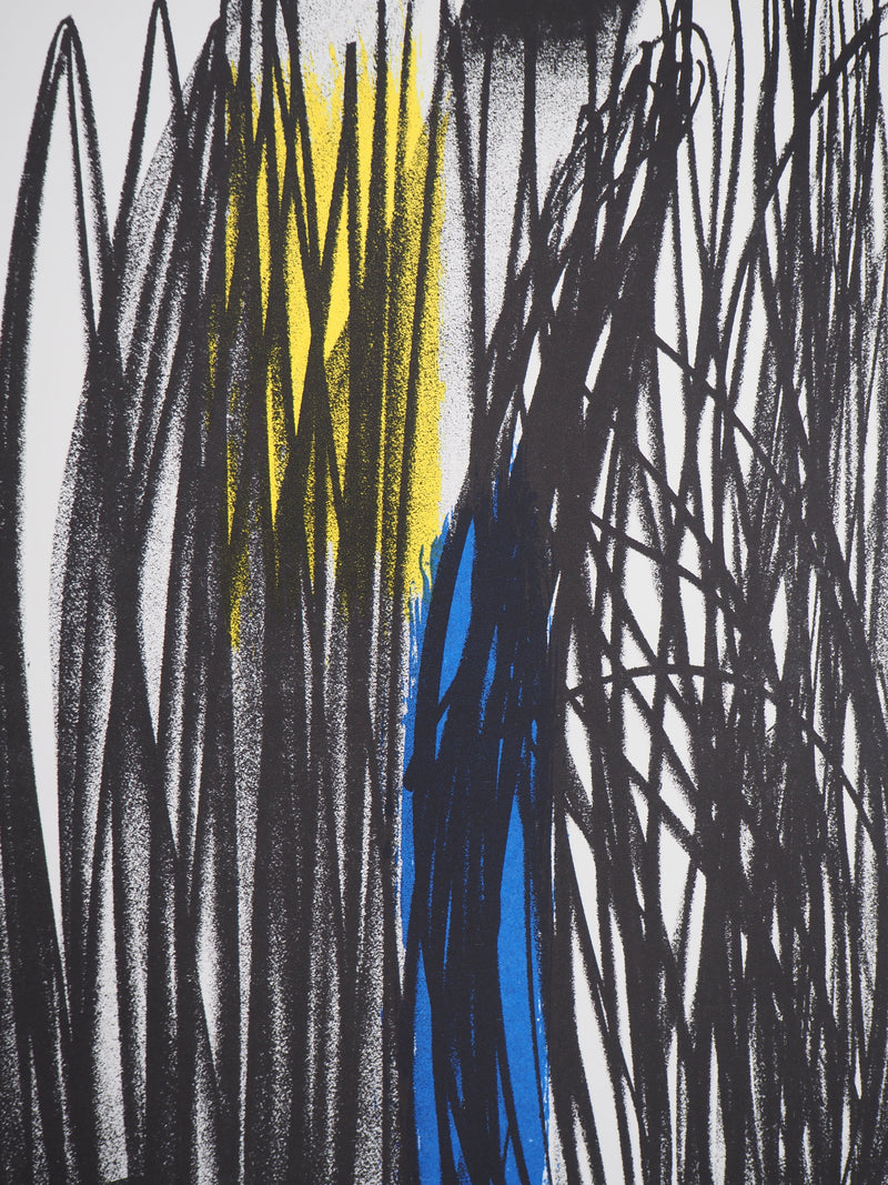 Hans HARTUNG : Influence (L différée-1), Lithographie originale (photo de détail 3) - Crédit photo : Galerie Art.Paris