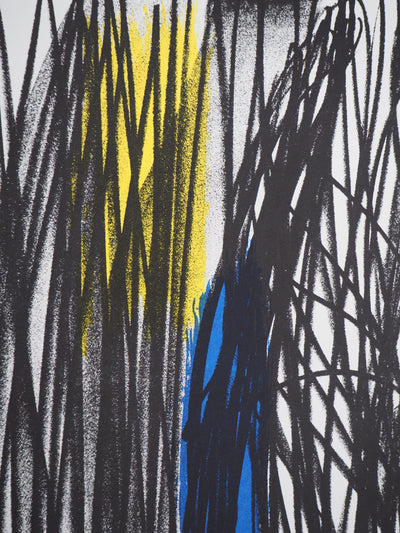 Hans HARTUNG : Influence (L différée-1), Lithographie originale (photo de détail 4) - Crédit photo : Galerie Art.Paris