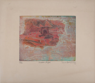 Shoichi HASEGAWA : Maison laqué, 1977 - Gravure (détail)
