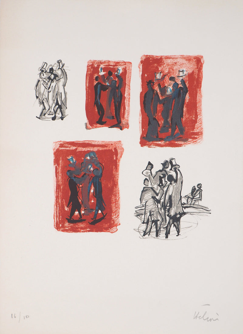 Jean HELION : Chapeaux Haut de Forme - Lithographie