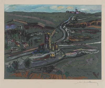 Michel HENRY : Espagne : Vue sur Ségovie, 1953 - Aquarelle