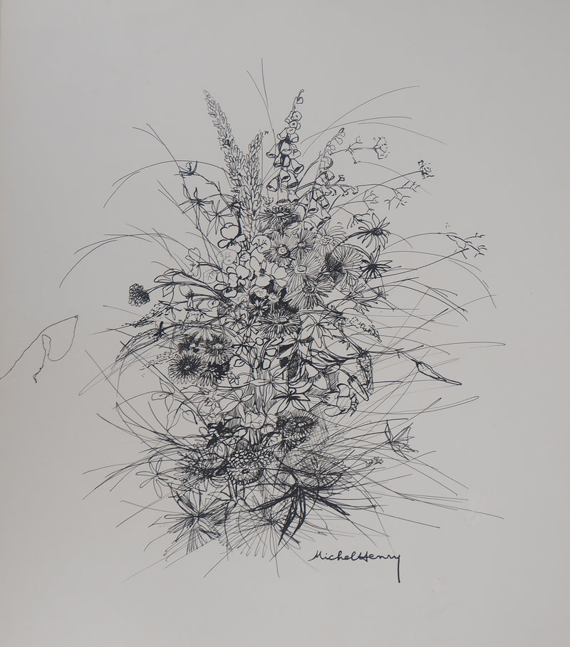 Michel HENRY : Le bouquet  - Dessin
