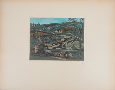 Michel HENRY : Espagne : Vu sur Tolède, 1953 - Dessin (détail)
