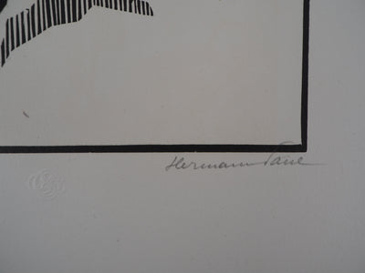  HERMANN-PAUL : Une passe de muleta, 1922 - Gravure sur bois (détail)