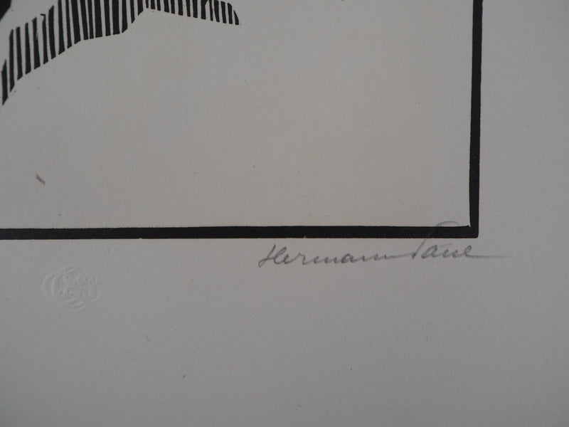  HERMANN-PAUL : Une passe de muleta, 1922 - Gravure sur bois (détail)