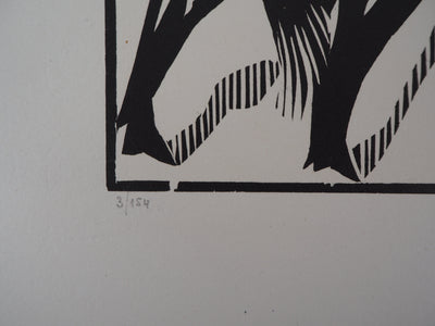  HERMANN-PAUL : Une passe de muleta, 1922 - Gravure sur bois (détail)