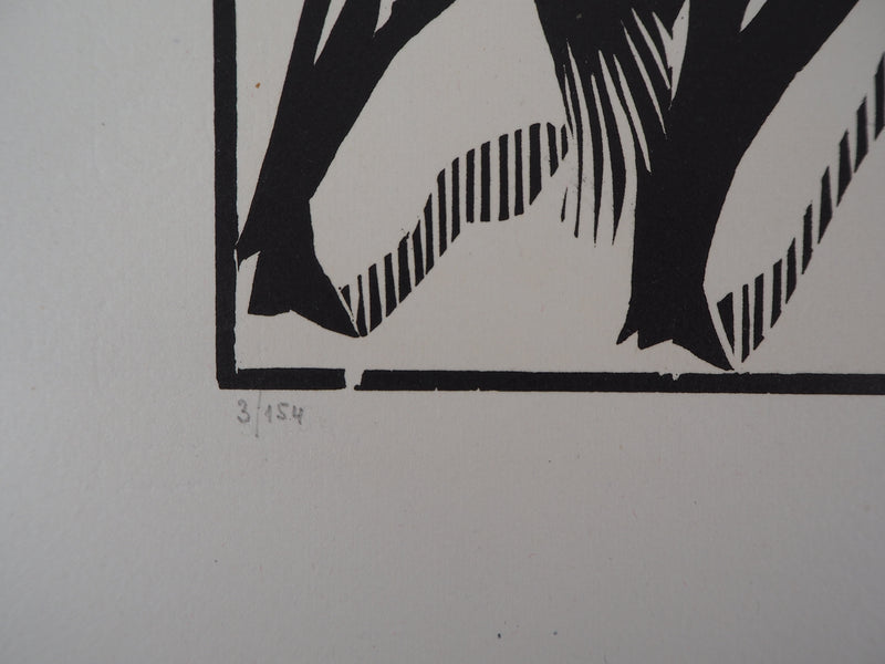  HERMANN-PAUL : Une passe de muleta, 1922 - Gravure sur bois (détail)