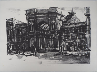 Jeroen HERMKENS : Milano, Galleria, 2004 - Lithographie (détail)