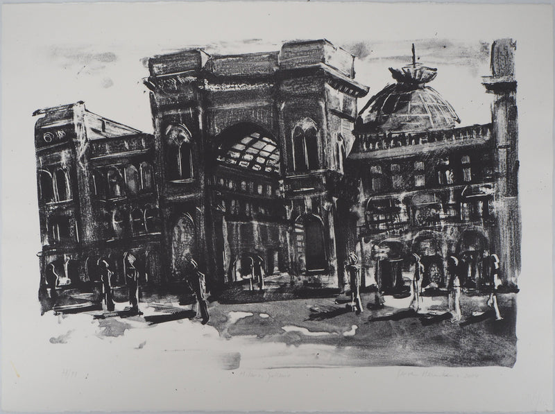 Jeroen HERMKENS : Milano, Galleria, 2004 - Lithographie (détail)