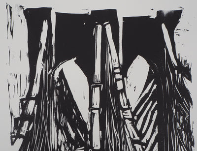 Jeroen HERMKENS : Pont de Brooklyn - Lithographie (détail)