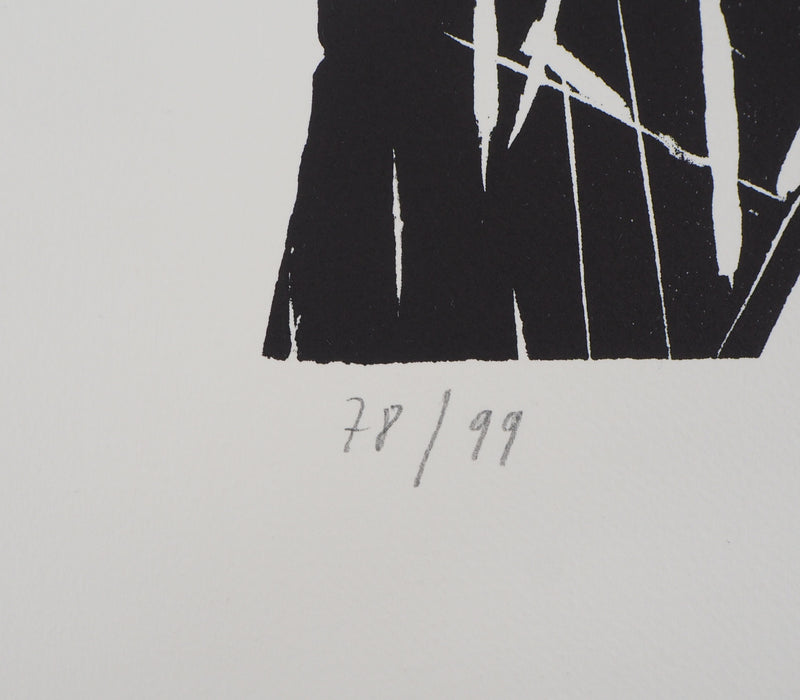 Jeroen HERMKENS : Pont de Brooklyn - Lithographie (détail)