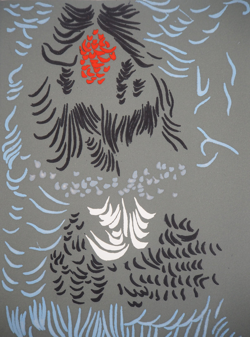 Jacques HEROLD : Algues marines surréalistes, 1975 - Gravure (détail)