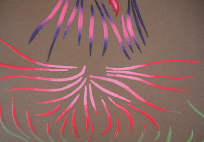Jacques HEROLD : Fleur de célosie abstraite, 1975 - Gravure (détail)