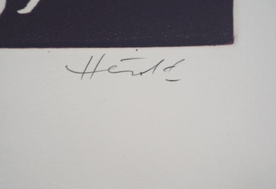 Jacques HEROLD : Oiseaux surréalistes, 1975 - Gravure (détail)