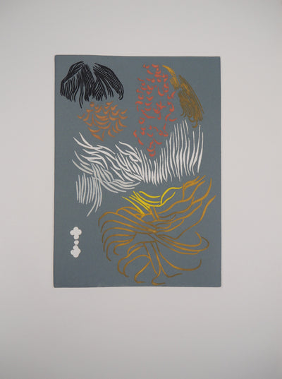 Jacques HEROLD : La transcendance du paon, 1975 - Gravure