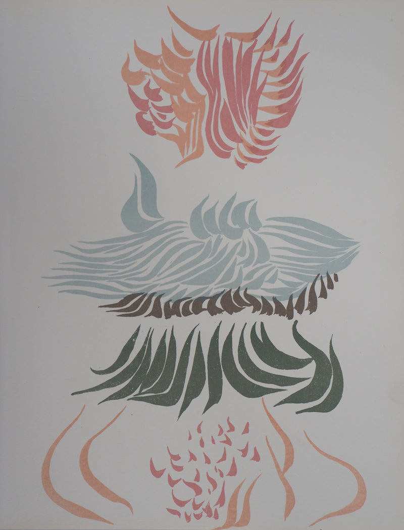 Jacques HEROLD : Floraison, Lithographie originale (vue générale) - Crédit photo : Galerie Art.Paris