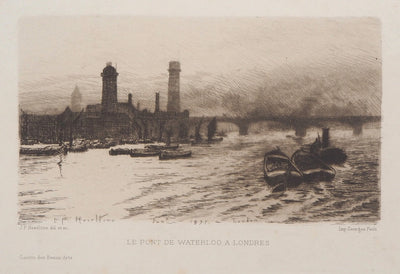 John Postle HESELTINE : Le Pont de Waterloo à Londres, 1897 - Gravure