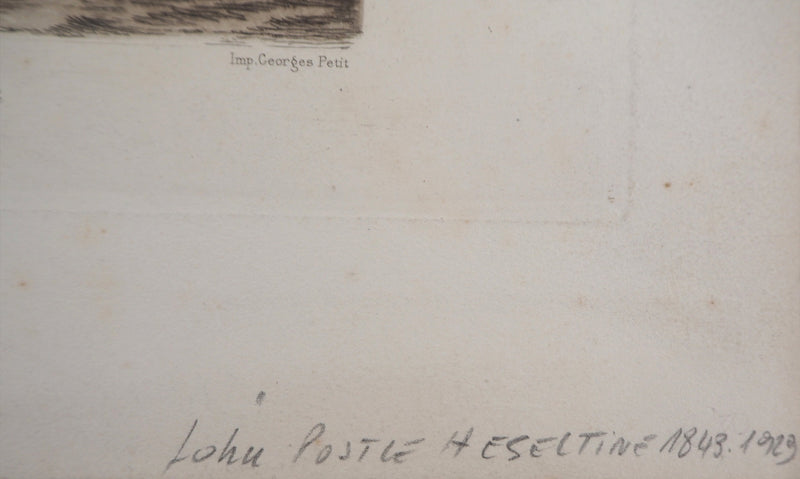 John Postle HESELTINE : Le Pont de Waterloo à Londres, 1897 - Gravure (détail)