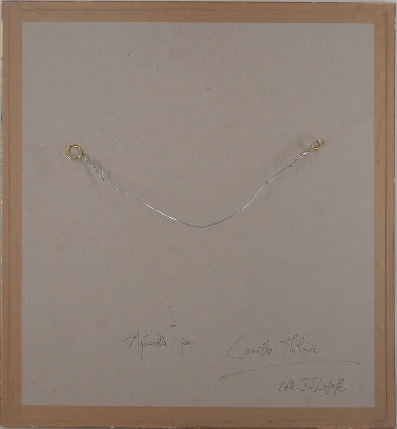 Camille HILAIRE : Déesse en repos, c. 1975 - Aquarelle (détail)