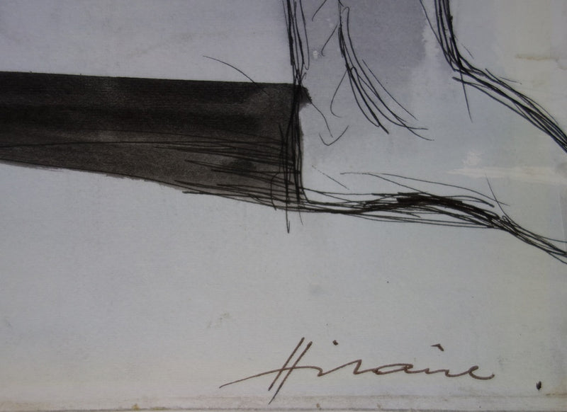 Camille HILAIRE : Modèle assis - Aquarelle (détail)